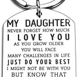 Birthday Gifts for Daughter from Mom Inspirational Keychain Graduation Gifts for Teen Girl Back to School Gift Young Women Wedding Gift from Step Mother in Law Love You Gift Christmas Valentines Day-picture-49