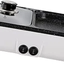 generic LR Decor E-Shop Electric Hot Pot with Grill Adjustable Temperature for Family Dinning Steaks White-picture-11