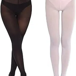 neska moda Women & Girls 2 Pair Transparent Nylon Panty Hose Stockings-picture-22