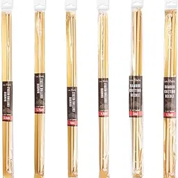 Little Birdie Bamboo Knitting Needles Natural 3.5mm, 3.75mm, 4mm, 4.5mm, 5mm, 5.5mm - 35cm, 2pc Each| for Making Woolen Artefacts Sweaters, Doormat, Woolen Toys, Art & Craft-image-39
