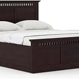 Urban Ladder Fidora Solid Wood King Size Hydraulic Storage Bed in Mahogany Finish-image-30