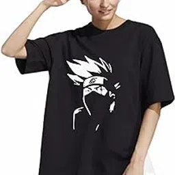 rs print Anime Printed Cotton Blend Half Sleeve Oversized T-Shirt for Women & Girls-picture-35