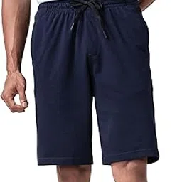 damensch Regular Fit Solid Combed Cotton Blend Knit Shorts Dual Side Pockets Quick Dry Antimicrobial Finish Loungewear and Casualwear Knit Shorts for Men-picture-32