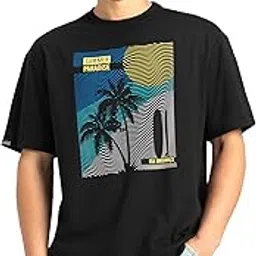 jockey US81 Men's Super Combed Cotton Rich Graphic Printed Oversized T-Shirt-picture-24