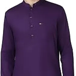 peter england Men's Everyday Festive Solid Short Kurta Cotton-picture-50