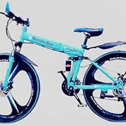 Unisex Za Enterprise Foldable Sports Bicycle Mountain Bike/Cycle 26 Inch High Carbon Steel Frame With 21 Speed Gear And Double Disc Brake (Sky Blue), Dual-image-39