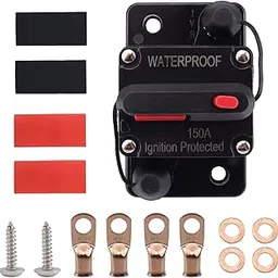 predolo Marine Circuit Breaker Waterproof Waterproof Manual Reset Easy Installation Compact Surface Mount 12V - Automotive 150A-picture-13