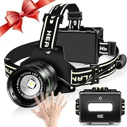 Northlet Rechargeable Headlamp, 5000 Lumens LED Super Bright Headlight with Motion Sensor, 5 Modes Zoomable Head Lamp, 180°Adjustable, IPX6 Waterproof for Camping, Running, Climbing, Hiking-picture-25