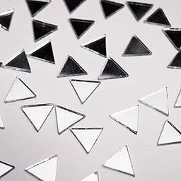 IEIDidactics VibhutiCrafts Triangle Shape Mirror Cutouts for Lippan Art, Craft & Jewelry Making – Silver 10mm Mirrors (Approx 850 pcs) | Mirror Pieces for Mud Work, Mandala, Fabric & DIY Crafts-picture-13