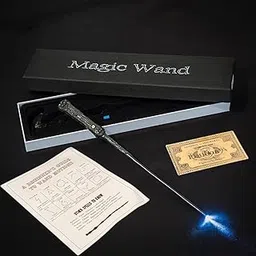 MilesMagic Harry Potter Wand With Magic Spell And Platform Ticket | Wizard Cosplay Light Up LED Sorcerer's Witchcraft Magic Dress Up Wand For Potterheads | 33 Cm | (Harry Potter), Multicolor-picture-27