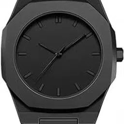 STCSCARF Carbon_Black Analog Watch - for Men Luxury Matte Black Wrist Watch, Classic Design with Arabic Dial Number-image-18