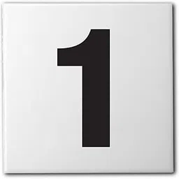 Ceramic Swimming Pool Waterline Depth Marker " 1" Smooth Finish, 4 inch Font-image-72