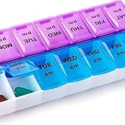 Pill Medicine Organizer, Plastic, Daily Reminder, 14 Days or 2 Weeks | Plastic | Pack of 1-picture-19