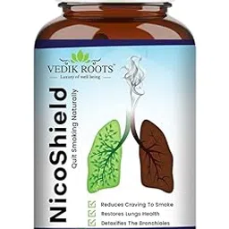 NicoShield | Herbal solution to Help Quit Smoking Naturally | Helps Reduce Craving To Smoke | Ayurvedic Herbal Supplement | 60 Veg Capsules (Pack of 1)-picture-29