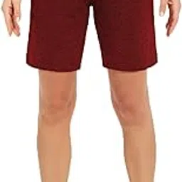 brand flex Women's Mid Rise Elastic Waist Regular Fit Comfy Breathable Cotton Shorts for Gym&Yoga Wear-picture-43