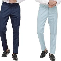 kundan Men's Poly-Viscose Blended Formal Trousers (Pack of 2 Trousers)-picture-44