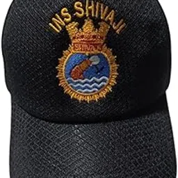 INS Shivaji Navy Cap, Black Baseball Cap with Embroidered Crown Logo, Adjustable-picture-53