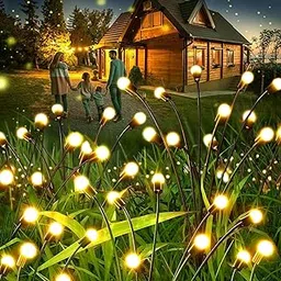 VIX STORE Solar Powered Firefly Lights Waterproof, Solar Starburst Swaying Lights When Wind Blows, Solar Outdoor Decor Lights for Garden, Landscape, Pathway, Yard, Deck, Patio(Warm White) (2 Pcs)-picture-40