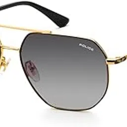 police 100% UV protected Polarized Gradient sunglasses for Men with Black Alloy Metal frame and Brown colored lens-picture-25