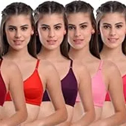 Women's Cotton Non-Padded Non-Wired Daily Use Everyday wear Regular Bra Combo Pack 6-picture-48