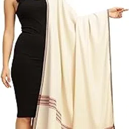 weavers villa Women's Poly Wool Kullu Border Lohi Shawl, 112cm x 225cm-picture-21