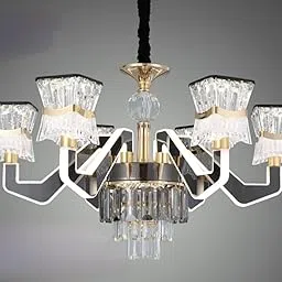 Sanleen EnterprisesCCRISTAL Glass Chandelier multicoulour led 6light-picture-45