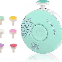 TENDULA Baby Nail Trimmer Electric Safe Baby Nail Clippers, Manicure Set, Trim Polish Grooming kit for Newborn Toddler or Adults Toes Fingernails, Round Shape, Mint Green (Long)-picture-27