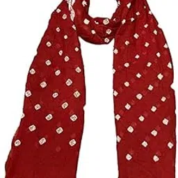 lkc Women's Pure Cotton Traditional (TIE-DYE) JAIPURI Bandhej Bandhani Dupatta/Chunni-picture-37