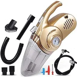 TADU 4 in 1 Desktop Vacuum Desk Dust Cleaner and Air Compressor with LED Light for Cleaning Hairs Crumbs Scraps for Laptop Piano Computer Car (Golden)-image-15