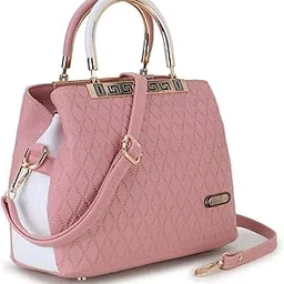 clementine Women�s Satchel Bag | Ladies Purse Handbag for women stylish latest | Pink |-picture-58