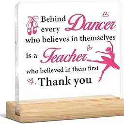 Dance Teacher Appreciation Gifts for Women, Thank You Gifts for Dance Teacher Acrylic Plaque Sign Decor-picture-15