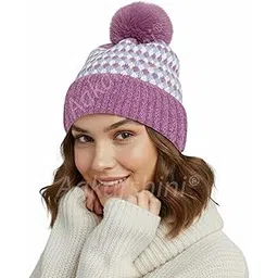 aakarshini Warm Soft Velvet Fur Winter Cap for Women Beanie - Winter Headgear for Girls and Women Free Size-picture-40