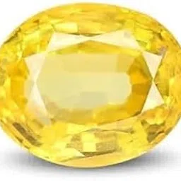 Certified 8.25 Ratti Pukhraj Guru Graha Rashi Ratan Cultured Yellow Sapphire Gemstone for Astrological Purpose for Men and Women-image-49