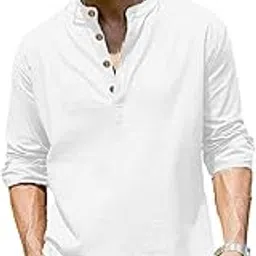 Men Pure Cotton Slim Fit Full Sleeve Short Kurta | Super Soft Stylish Kurta for Any Occasions (KRTBTN15)-image-8