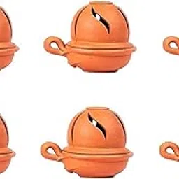 Village Decor Terracotta Diya with lig (Brown (Pack of 6))-picture-35
