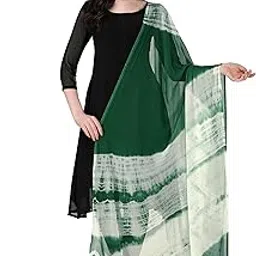 mehrang Women's Printed Chiffon Dupatta With Lace on Border, 2.3 Meters Length, Soft Material-picture-11