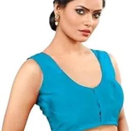 mondal fashion house Womens U Neck Sleeveless Cotton Readymade Stylish Blouse Comfortable and Versatile Wear-picture-13