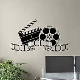 GADGETS WRAP Theater Wall Decals Film Strip Movie Tape Cinema Poster Home Theater Wall Art Film Decor Office Stickers Home Decoration Mural Removable Vinyl Sticker-image-23