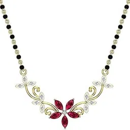 dishis 14K/18K/22K Yellow/Rose/White Gold Designer Mangalsutra for Women-picture-33