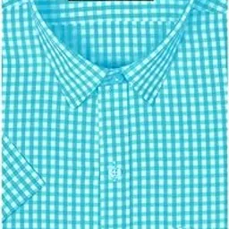 accox Men's Breathable Cotton Half Sleeves Checkered Regular Fit Shirt (GCR444)-picture-13