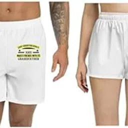 Men and Women Printed Regular fit Casual Polyester Couple White Shorts (ZPOD-0004613-set-L_ms)-picture-40
