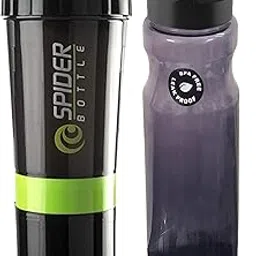 TRUE INDIAN Gym Shaker and Sipper Bottle for Gym|BPA-Free and 100% Leak-Proof Protein Shaker (Pack of 2) (Green)-picture-24