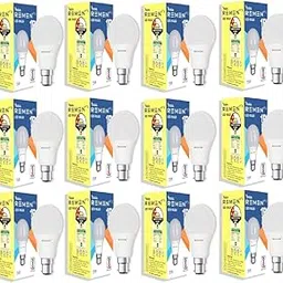 REMEN 5W LED Bulb (Pack of 12), Cool White, B22 Base, BIS & BEE Certified, 525 Lumens, Energy Saving, Flicker-Free, 25000 Hours Life – Ideal for Home, Temple, Office, Study or Night Lamp-picture-13