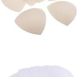 club bollywood LICHTS® 6 Pairs Triangle Sewing in Insert Foam Soft Cup Removable Padded White Beige|Crafts | Sewing | Foundations & Undergarments | Bra Cup Pads-picture-0