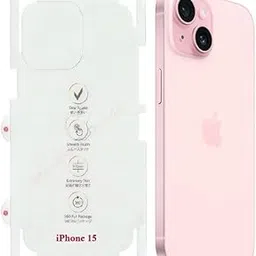 ITians Full Body Cover Back Screen Protector Compatible with IPHONE 15, unbreakable Membrane Scratch Guard Transparent TPU Full Fit Protective, Case Friendly, (Back & Side)(Glossy)-picture-59