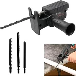 NITYA Portable Reciprocating Saw Adapter Electric Drill Modified Electric JigSaw Power Tool Wood Cutter Machine Attachment with Blades-picture-19