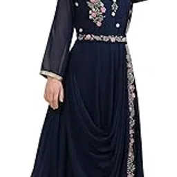 ts lifestyle Women's Embroidered Sari Gown-picture-20