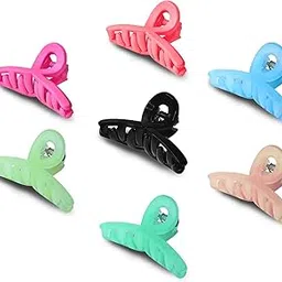 Sanas Hair Clips For Woman (7Pcs) Clutchers For Hair Clutcher For Women Pastel Matte Finish Claw Clips For Women Aesthetic Stuff Mini Claw Clip For Thin Hair Accessories For Woman (7Pcs) (Multicolor)-picture-28