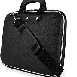sk11 FAZON Laptop Bags Durable Carrying Case for 15.6 in Laptops & Notebooks with Shoulder Strap | Unisex Hard Shell Durable Brown Laptop Bag (Black)-picture-45