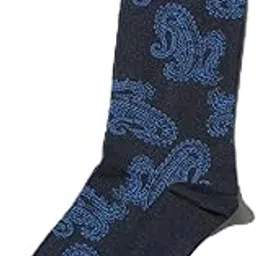 theater Men Blue Paisley Mercerized Cotton Formal Socks-picture-44
